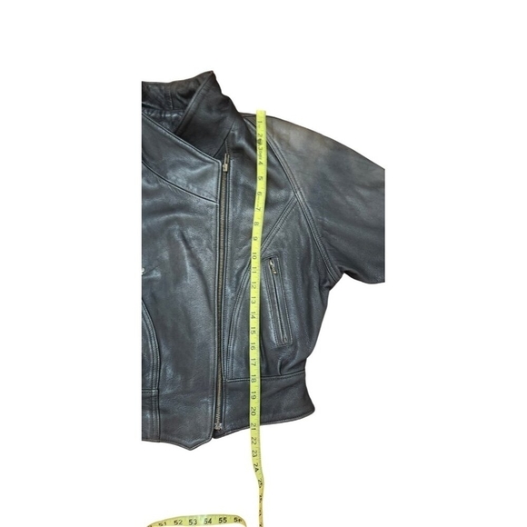 Vintage Black Hills Riding Gear Leather Motorcycle Jacket Women’s Size S - Picture 13 of 16